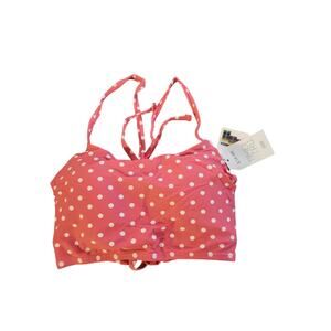 NWT Time and Tru Small 4-6 Pink Polka Dot Bikini Top Swimwear